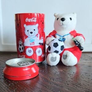 Coca-Cola Polar Bear with Soccer Ball In A Can